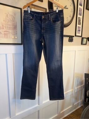 Buckle Black Dark Blue Stretch Straight Jeans 33x30